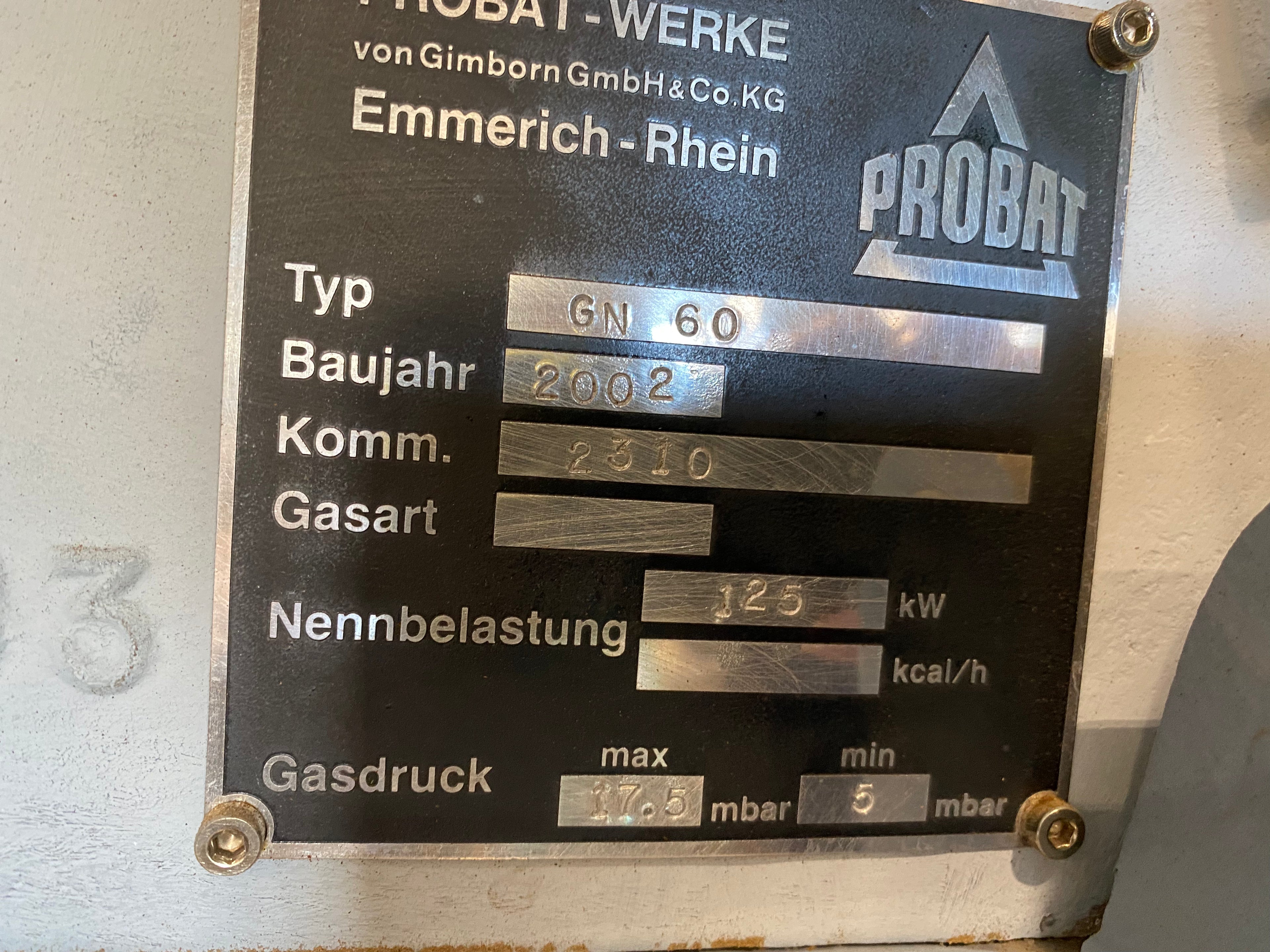 2002 Probat G60 Coffee Roaster